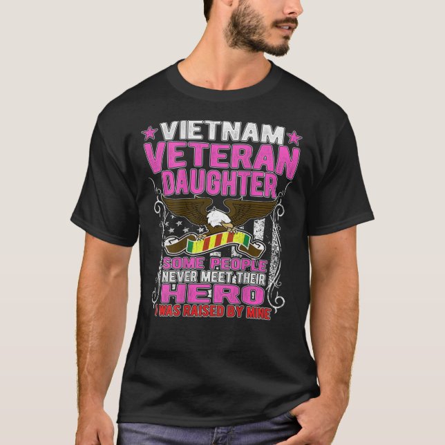 Camiseta  Orgulloso regalo de hija veterana de Vietnam - Lo (Anverso)