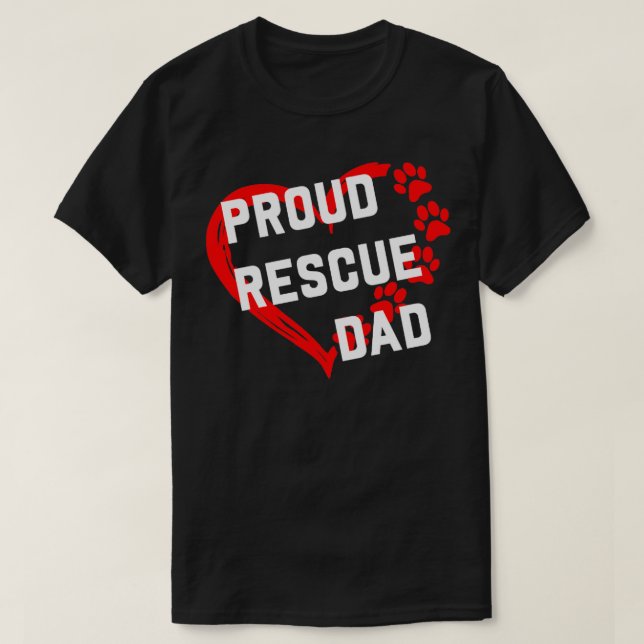 Camiseta Orgulloso rescate de papá divertido rescate a los  (Diseño del anverso)