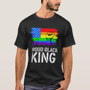 Camiseta Orgulloso Rey Negro Papá Padres Día Orgullo Gay Lg