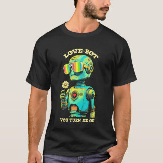 Camiseta Orgulloso Robot Amor-Bot Friki Arcoíris Mes del Or