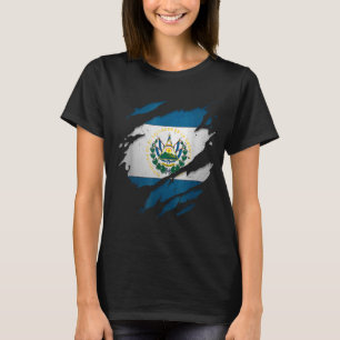 Camiseta Orgulloso salvadoreño destrozado la bandera de El