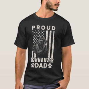 Camiseta Orgulloso Schnauzer Dad Pabellón Estadounidense Pe
