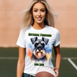 Camiseta Orgulloso Schnauzer en el Día del Perro en Purebau