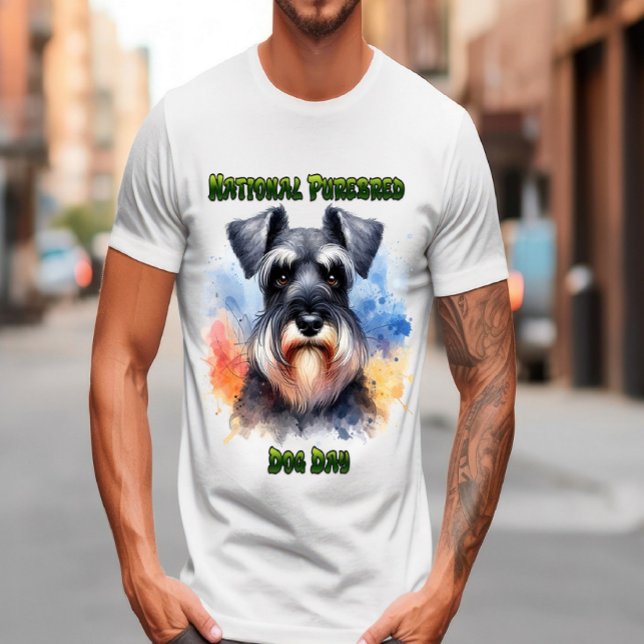 Camiseta Orgulloso Schnauzer en el Día del Perro en Purebau (Subido por el creador)