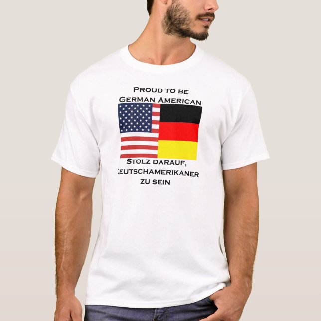 Camiseta Orgulloso ser americano alemán (Anverso)