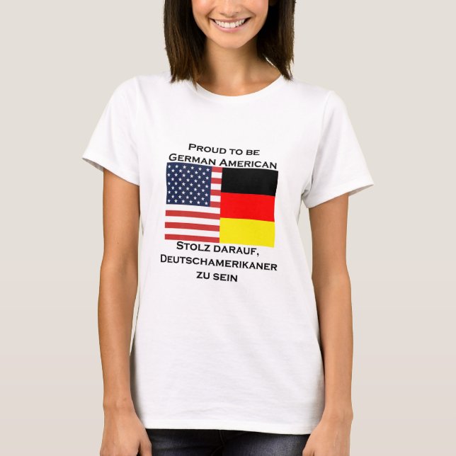 Camiseta Orgulloso ser americano alemán (Anverso)