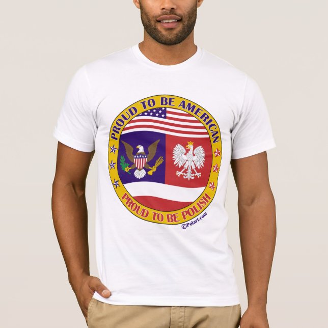 Camiseta Orgulloso ser americano polaco (Anverso)