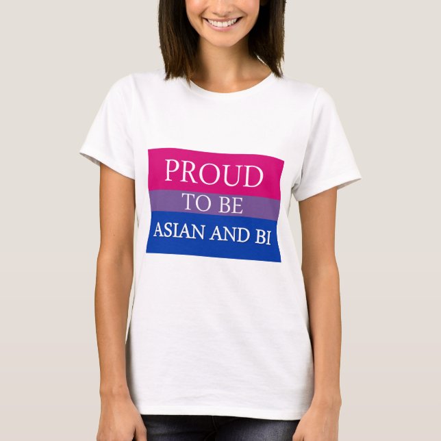 Camiseta Orgulloso ser asiático y BI (Anverso)