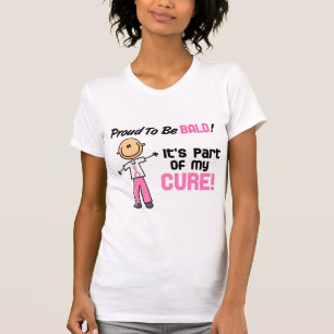 Camiseta Orgulloso ser figura calva del palillo del cáncer