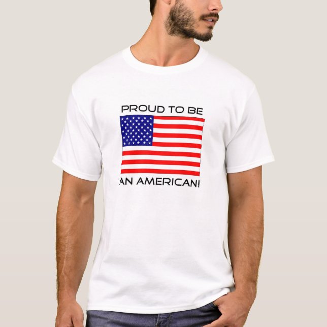 Camiseta ¡Orgulloso ser un americano! (Anverso)