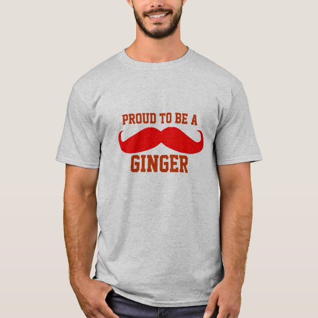 Camiseta Orgulloso ser un JENGIBRE (para él) (Anverso)