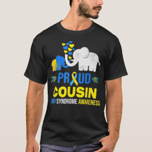 Camiseta Orgulloso Síndrome de Down Conciencia Amarillo Azu