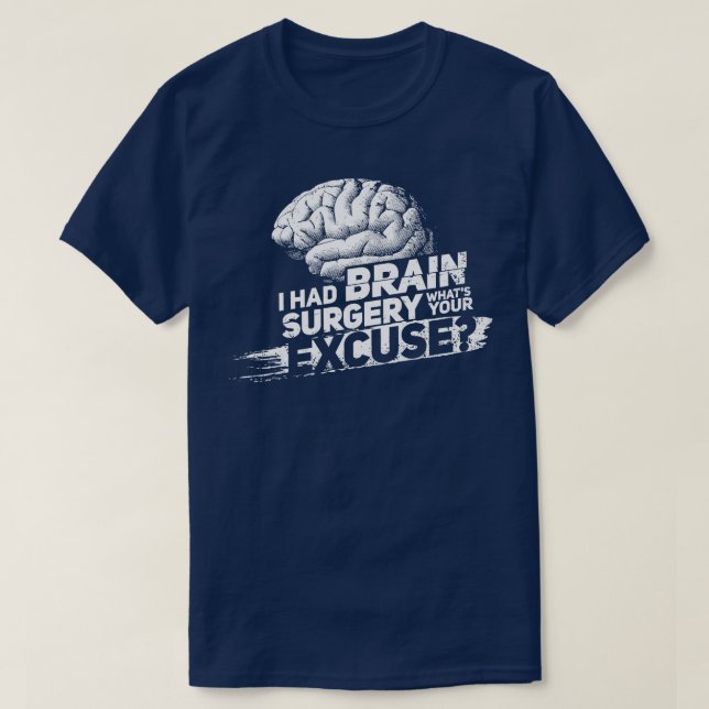 Camiseta Orgulloso sobreviviente de cirugía cerebral (Diseño del anverso)
