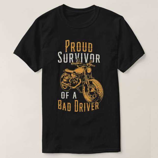 Camiseta Orgulloso sobreviviente moto moto moto moto moto (Diseño del anverso)