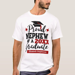 Camiseta Orgulloso sobrino 2022 de graduación tassel rojo n