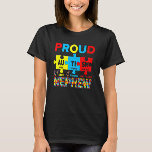 Camiseta Orgulloso sobrino autista rompecabezas de concienc