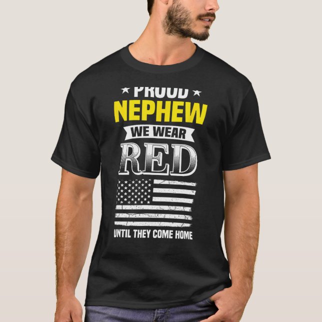 Camiseta Orgulloso Sobrino De La Familia Desplegada Del Tío (Anverso)