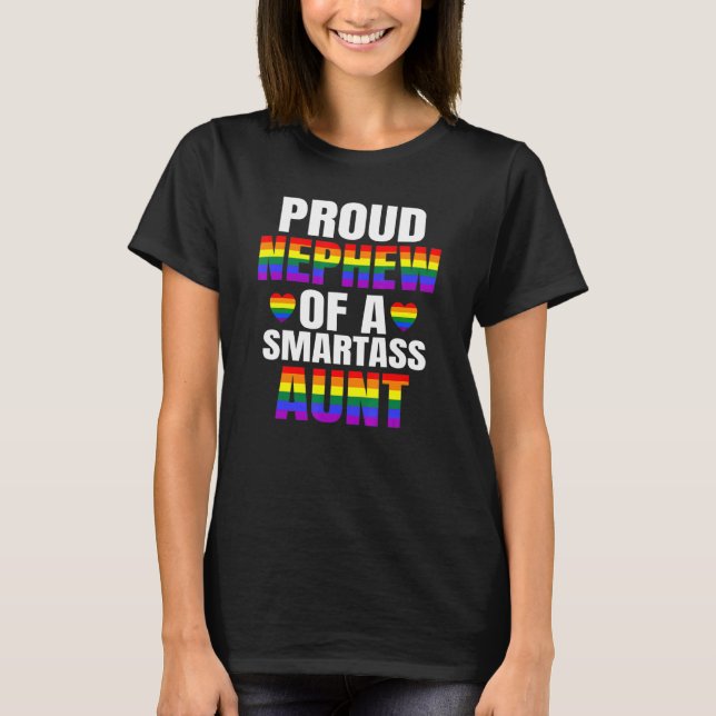 Camiseta Orgulloso sobrino inteligente de la tía Lgbtq Orgu (Anverso)
