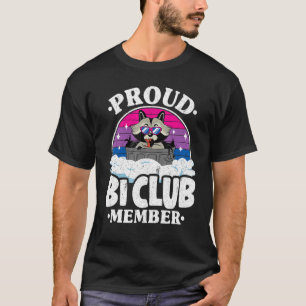 Camiseta Orgulloso socio de Bi Club Raccoon Bisexual Bander