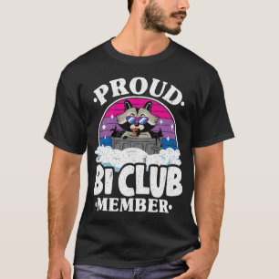 Camiseta Orgulloso socio de Bi Club Raccoon Bisexual Bander