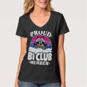 Camiseta Orgulloso socio de Bi Club Raccoon Bisexual Bander