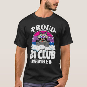Camiseta Orgulloso socio de Bi Club Raccoon Bisexual Bander