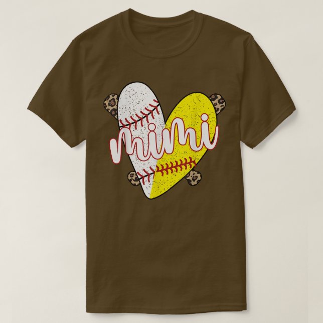 Camiseta Orgulloso Softball Mimi Grandma T-Shirt (Diseño del anverso)