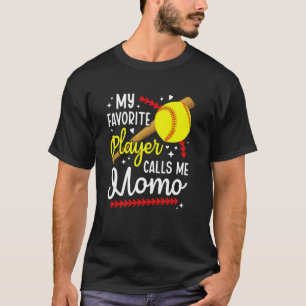 Camiseta Orgulloso Softbol Momo De Un Jugador De Softbol Mo