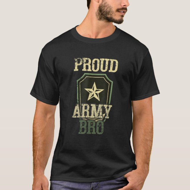 Camiseta Orgulloso soldado de ejército hermano militar esta (Anverso)