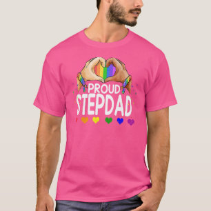 Camiseta Orgulloso Stepdad Bandera Lgbt Desfiles del Orgull