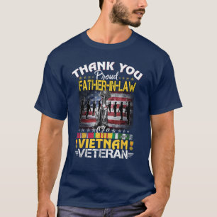 Camiseta Orgulloso suegro de un veterano vietnamita