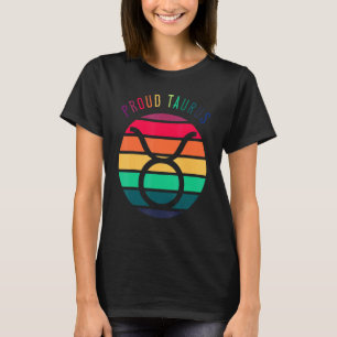 Camiseta Orgulloso Tauro Símbolo Lgbtq Astrología Zodiac Ró