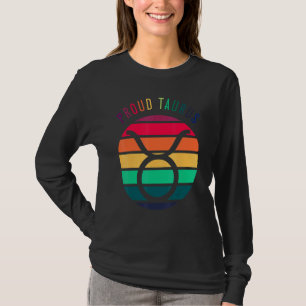 Camiseta Orgulloso Tauro Símbolo Lgbtq Astrología Zodiac Ró