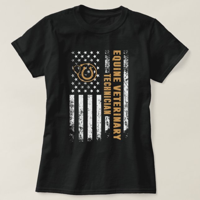 Camiseta Orgulloso técnico veterinario equino Miracle Job T (Diseño del anverso)