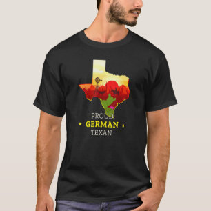 Camiseta Orgulloso texano alemán  mapa y bandera de Texas y