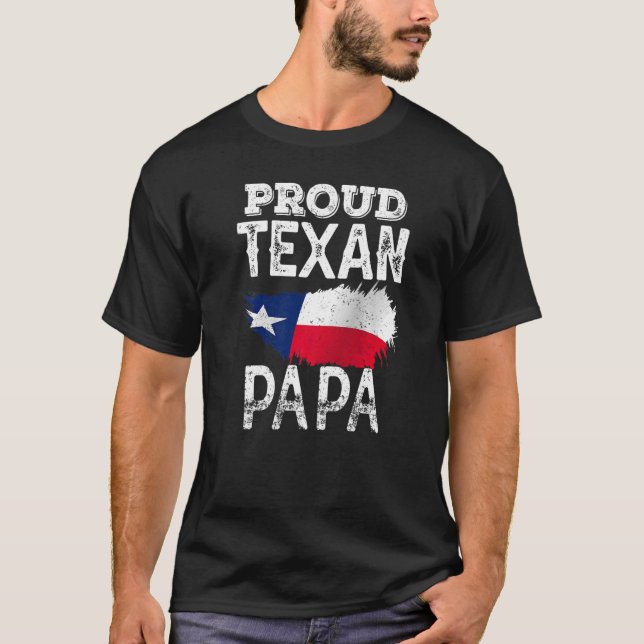 Camiseta Orgulloso textil Papa Texas Orgullo patriótico lin (Anverso)