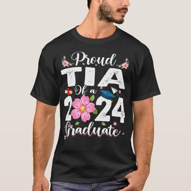 Camiseta Orgulloso Tia De Una Clase De 2024 Graduado Superi (Anverso)