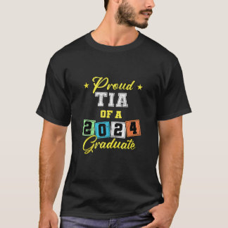 Camiseta Orgulloso Tia De Una Clase De Graduados De 2024 De