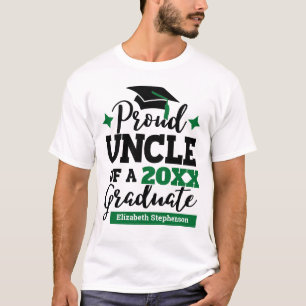 Camiseta Orgulloso tío 2022 de graduación de tassel verde n