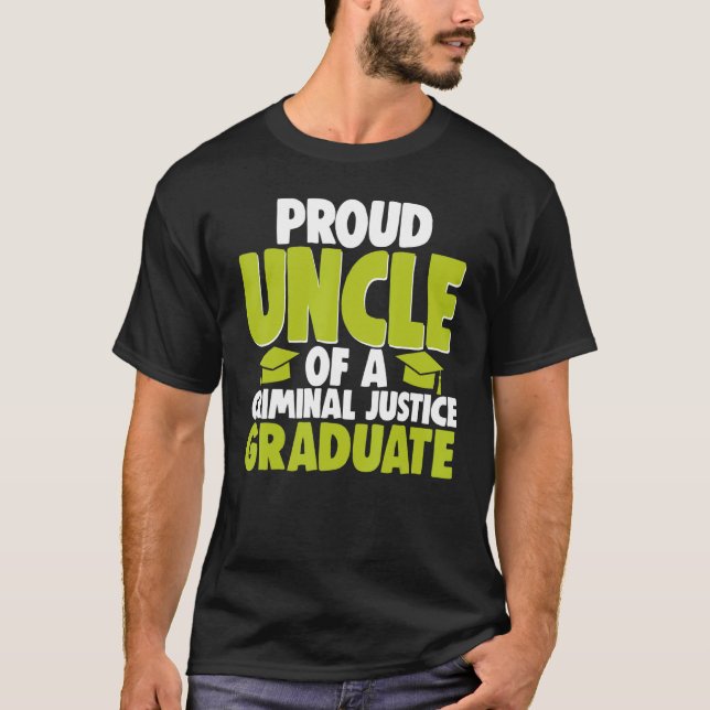 Camiseta Orgulloso Tío De Justicia Penal Graduado Tribunal  (Anverso)
