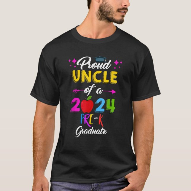 Camiseta Orgulloso tío de preescolar preescolar 2024 (Anverso)
