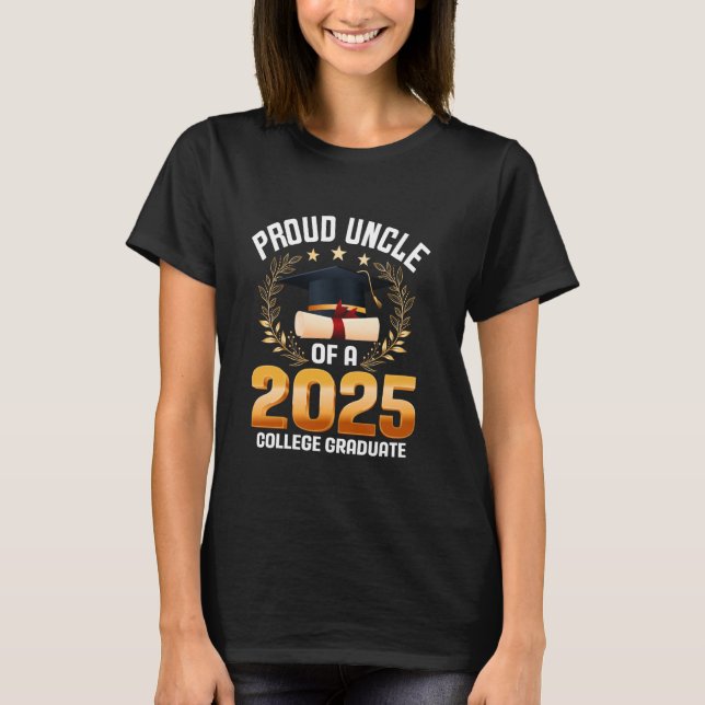 Camiseta Orgulloso Tío De Un Graduado Universitario Superio (Anverso)