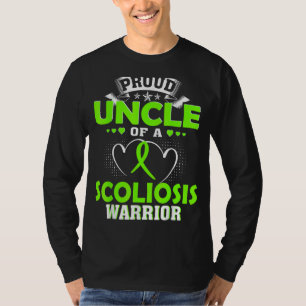 Camiseta Orgulloso Tío De Un Guerrero De La Escoliosis