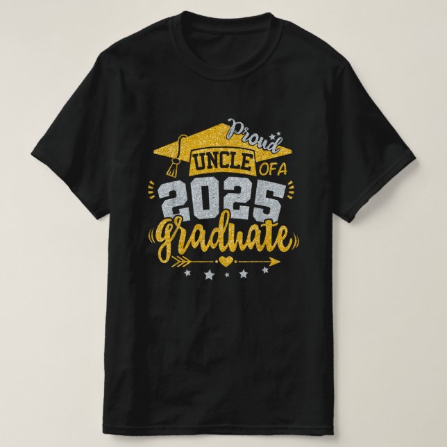 Camiseta Orgulloso tío de una clase de graduados de 2025 (Diseño del anverso)