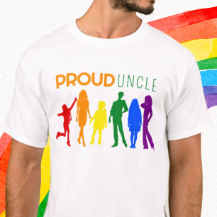 Camiseta Orgulloso TÍO Orgullo Gay Silhouettes femenino