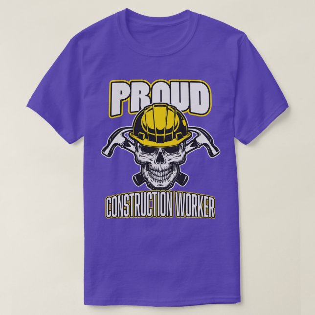 Camiseta Orgulloso trabajador de la construcción (Diseño del anverso)