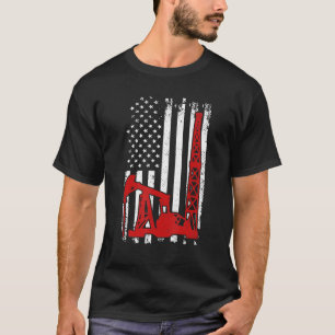 Camiseta Orgulloso trabajador de Oilfield Apoyo A Usa Oil A