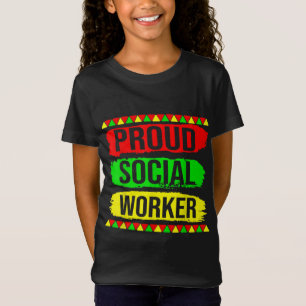 Camiseta Orgulloso trabajador social negro historia mes org