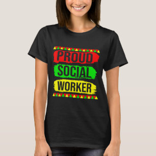 Camiseta Orgulloso trabajador social negro historia mes org