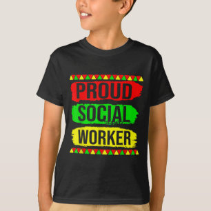Camiseta Orgulloso trabajador social negro historia mes org